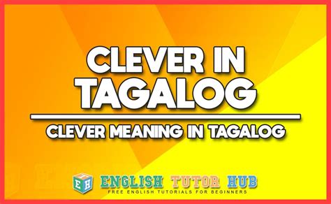 cleaver in tagalog sentence